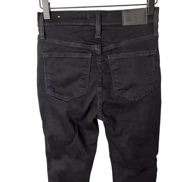 Madewell 10” High Rise Skinny Jeans Black Size 25 Denim Style M6250 - Picture 7 of 10